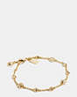 COACH®,DELICATE DAISY RIVET BRACELET,Plated Brass,Gold,Front View