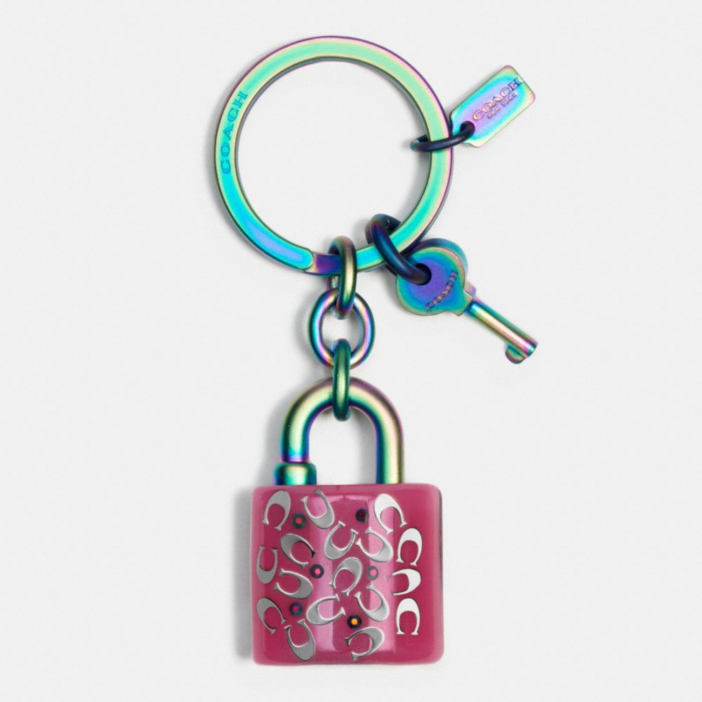 Anodized Lock And Key Key Ring | COACH®