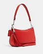 COACH®,GEORGIE BAGUETTE,Silver/Bright Poppy,Angle View