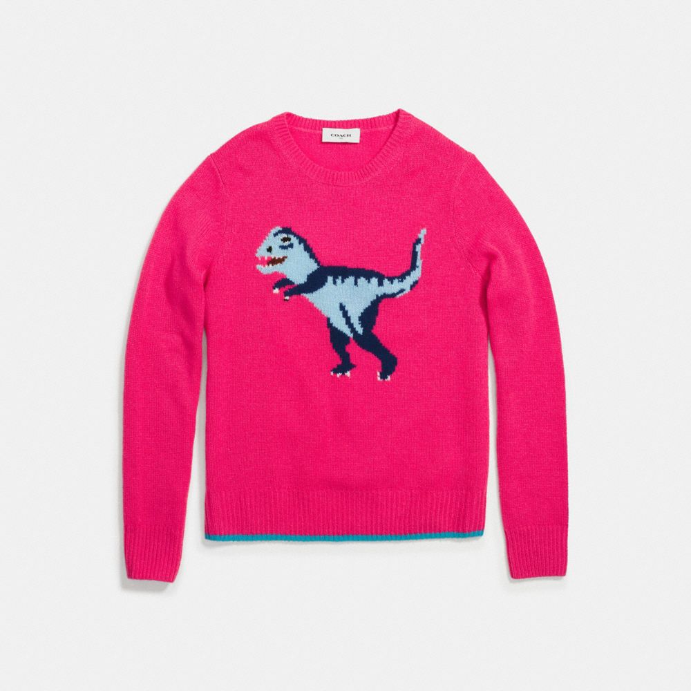 COACH®,Rexy Intarsia Sweater,,Front View