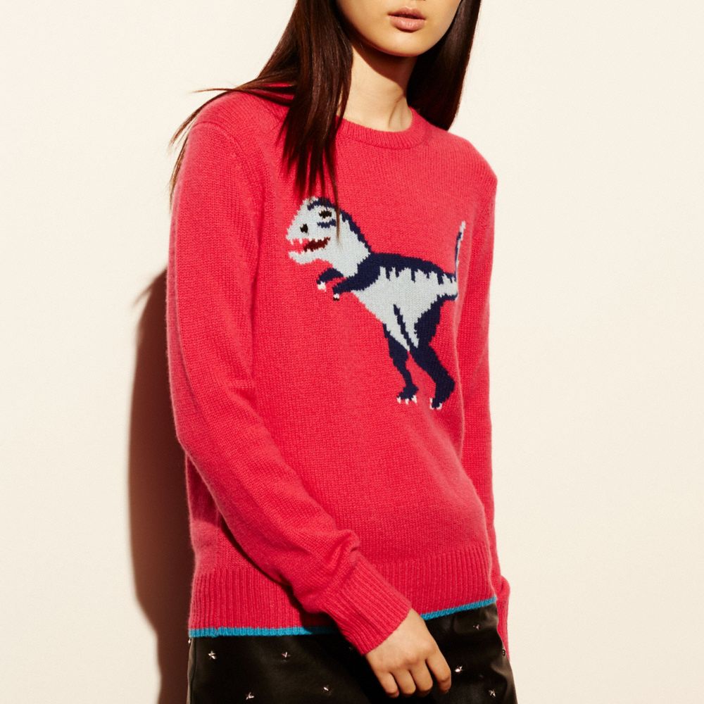 COACH®,Rexy Intarsia Sweater,,Scale View