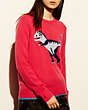 COACH®,REXY INTARSIA SWEATER,Cashmere Blend,PINK,Scale View