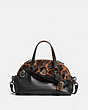 COACH®,OUTLAW SATCHEL 36,Haircalf,Large,Wild Beast/Black Copper,Front View