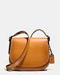 COACH®,SADDLE 23,Leather,Medium,Pewter/Butterscotch,Front View