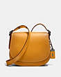 COACH®,SADDLE 23,Leather,Medium,Black Copper/Goldenrod,Front View