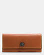COACH®,TURNLOCK WALLET IN GLOVETANNED LEATHER,Leather,Black Copper/1941 Saddle,Front View