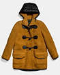 COACH®,SHEARLING TOGGLE COAT,Leather,HONEY,Scale View
