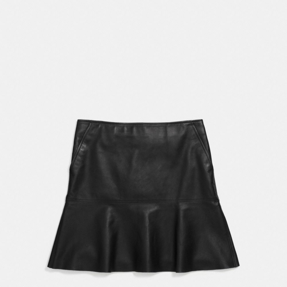 Fluid Leather Skirt