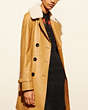 COACH®,LEATHER TRENCH,Leather,Camel,Front View