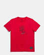 COACH®,MICKEY T-SHIRT,cotton,Red.,Front View