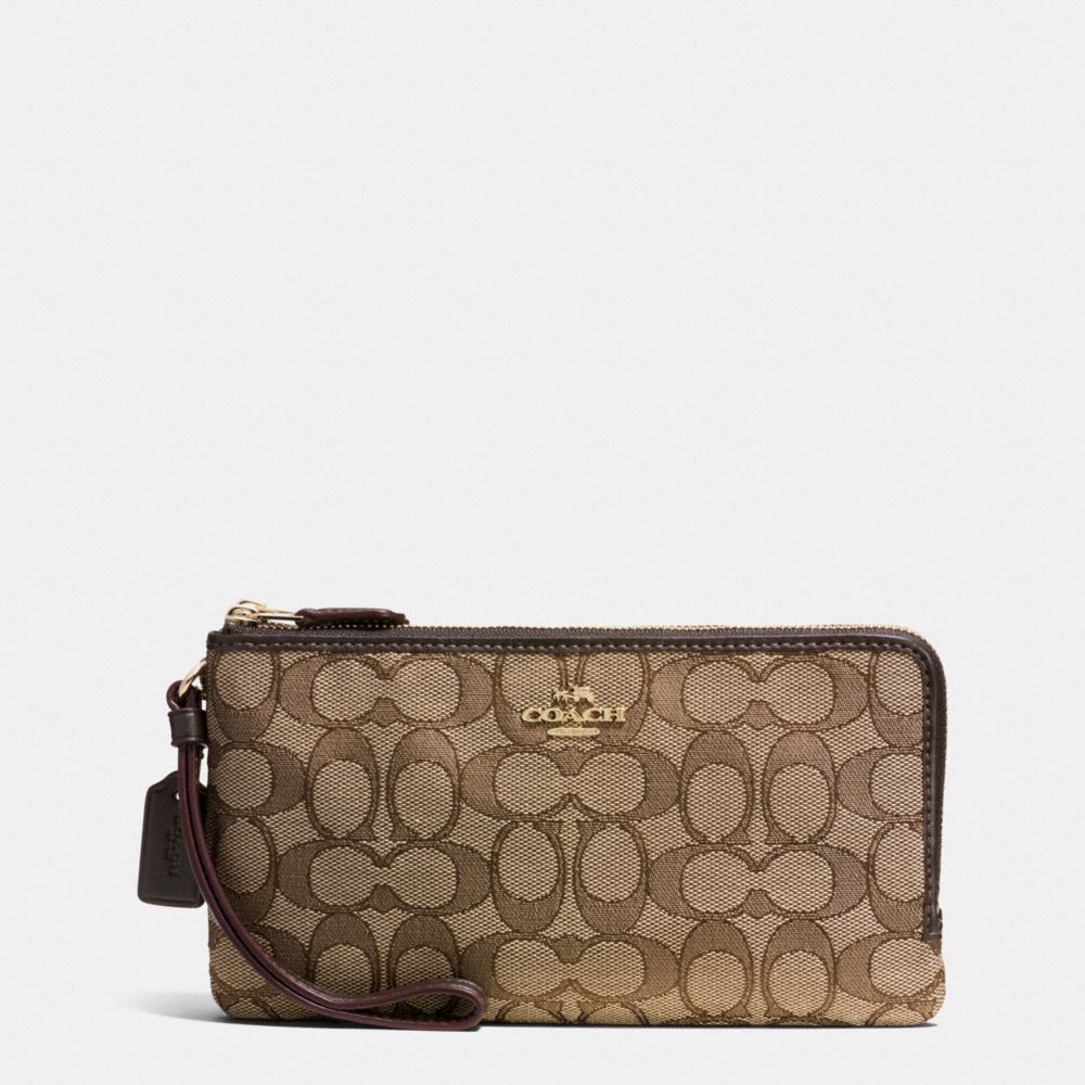 Coach signature best sale jacquard wallet