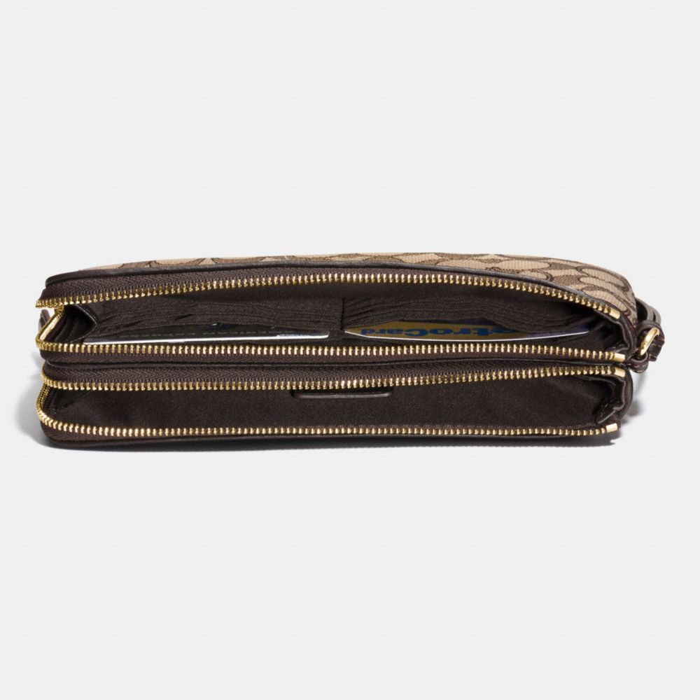Double Zip Wallet In Signature Jacquard