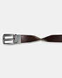 COACH®,HARNESS BUCKLE CUT-TO-SIZE REVERSIBLE BELT, 38MM,Leather,MAHOGANY/MAHOGANY,Angle View