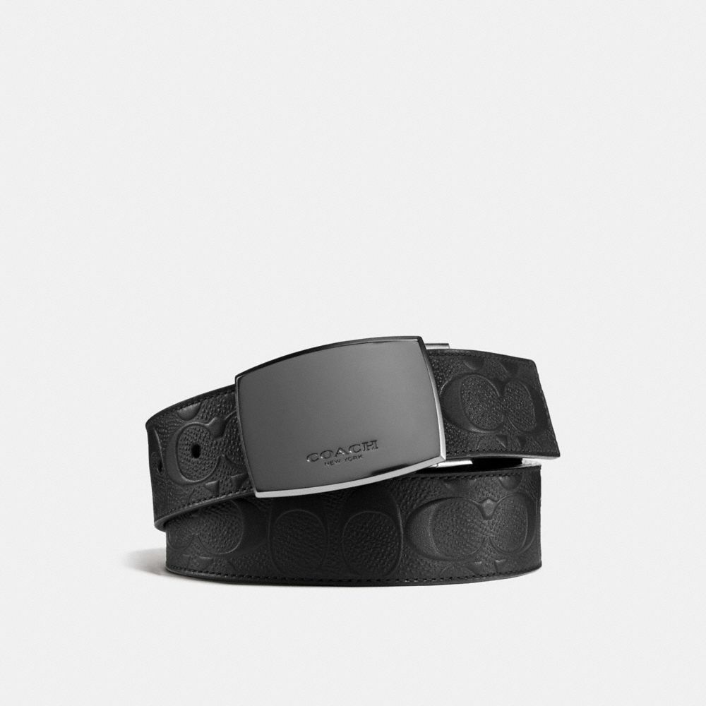 Ceinture réversible coupée à la taille avec boucle à plaque, 38 mm