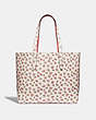 COACH®,HIGHLINE TOTE WITH FLORAL PRINT,pvc,Gold/Chalk,Back View