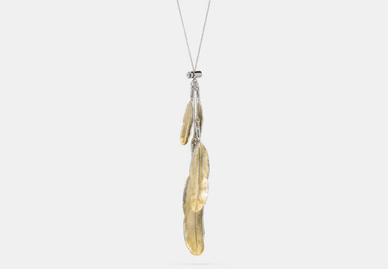 Gilded Four Feather Necklace