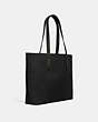 COACH®,HIGHLINE TOTE,Leather,Large,Gold/Black,Angle View