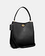 COACH®,CHARLIE BUCKET BAG,Pebbled Leather,Large,Gold/Black,Angle View