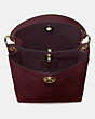 COACH®,CHARLIE BUCKET BAG,Pebbled Leather,Large,Gold/Vintage Mauve,Inside View,Top View