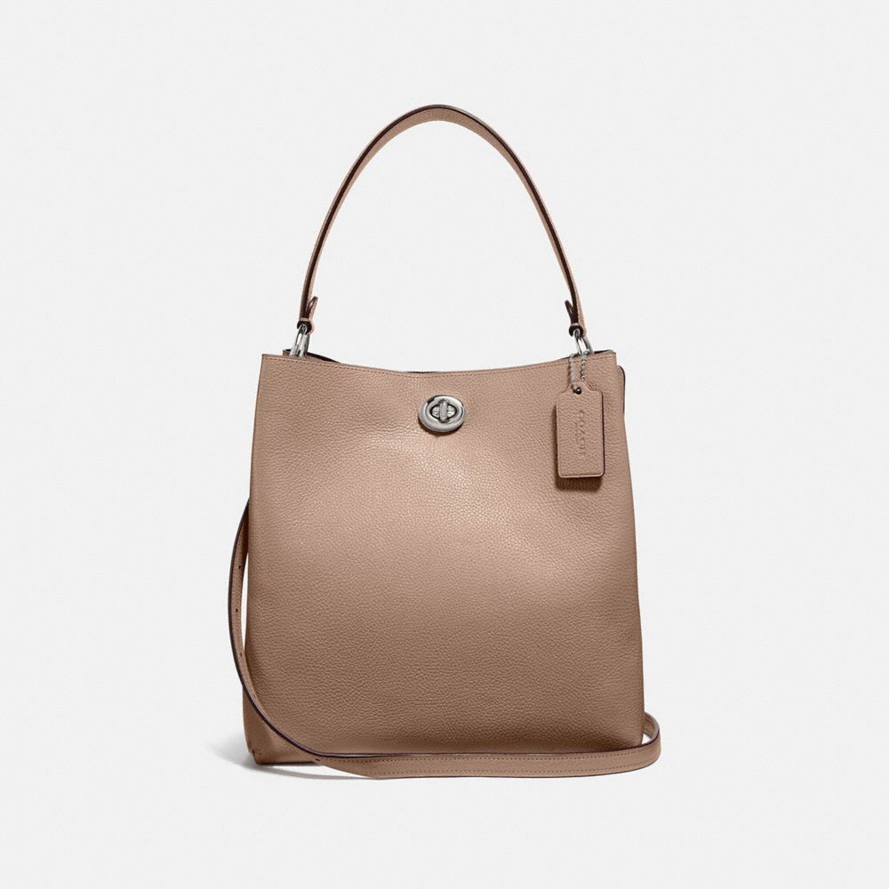 Coach Apricot Leather Turnlock Crossbody/Shoulder Bag