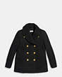COACH®,SOLID PEACOAT,wool,Black,Scale View