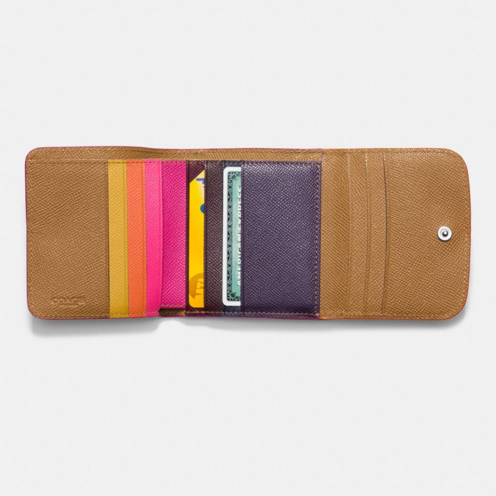 Small Wallet In Tricolor Edgestain Leather