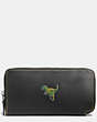 COACH®,REXY ACCORDION WALLET IN GLOVETANNED LEATHER,n/a,Black,Front View