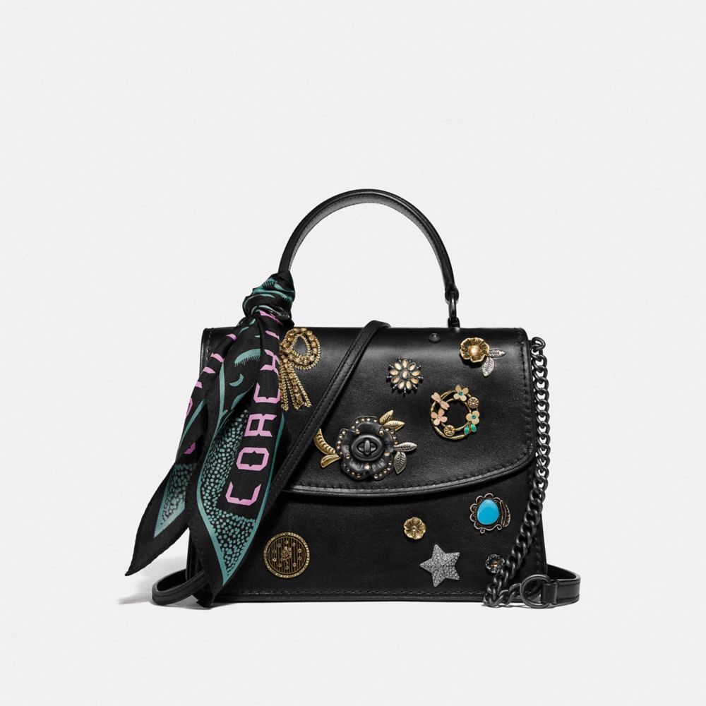 COACH®,Parker Top Handle With Vintage Jewelry,,Angle View