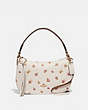 COACH®,SUTTON CROSSBODY WITH FLORAL PRINT,Leather,Small,Gold/Chalk,Front View