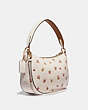COACH®,SUTTON CROSSBODY WITH FLORAL PRINT,Leather,Small,Gold/Chalk,Angle View