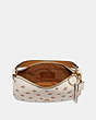 COACH®,SUTTON CROSSBODY WITH FLORAL PRINT,Leather,Small,Gold/Chalk,Inside View,Top View
