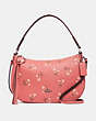 COACH®,SUTTON CROSSBODY WITH FLORAL PRINT,Leather,Small,Silver/Bright Coral,Front View