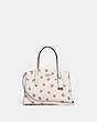 COACH®,CHARLIE CARRYALL 28 WITH FLORAL PRINT,Leather,Medium,Gold/Chalk,Front View