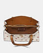 COACH®,CHARLIE CARRYALL 28 WITH FLORAL PRINT,Leather,Medium,Gold/Chalk,Inside View,Top View