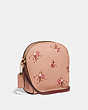 COACH®,FARROW CROSSBODY WITH FLORAL PRINT,Leather,Mini,Gold/Beechwood,Angle View