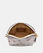 COACH®,FARROW CROSSBODY WITH FLORAL PRINT,Leather,Mini,Gold/Chalk,Inside View,Top View