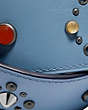 COACH®,STRAP WITH RIVETS,Leather,Mini,Slate/Pewter,Closer View