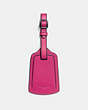 COACH®,LUGGAGE TAG,Leather,CERISE,Front View