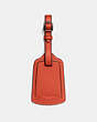 COACH®,LUGGAGE TAG,Leather,Vintage Orange,Front View