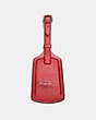 COACH®,LUGGAGE TAG,Leather,Red.,Front View