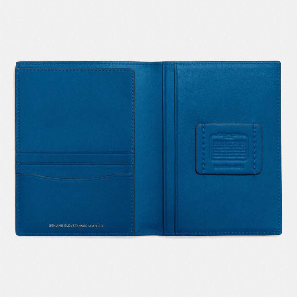 COACH®,Coach Beast Passport Case In Glovetanned Leather,,Inside View,Top View