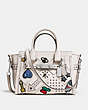 COACH®,COACH SWAGGER 27 IN EMBELLISHED CANYON QUILT LEATHER,Leather,Large,Silver/Chalk,Front View