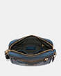 COACH®,DYLAN 27,Leather,Medium,Brass/Denim,Inside View,Top View