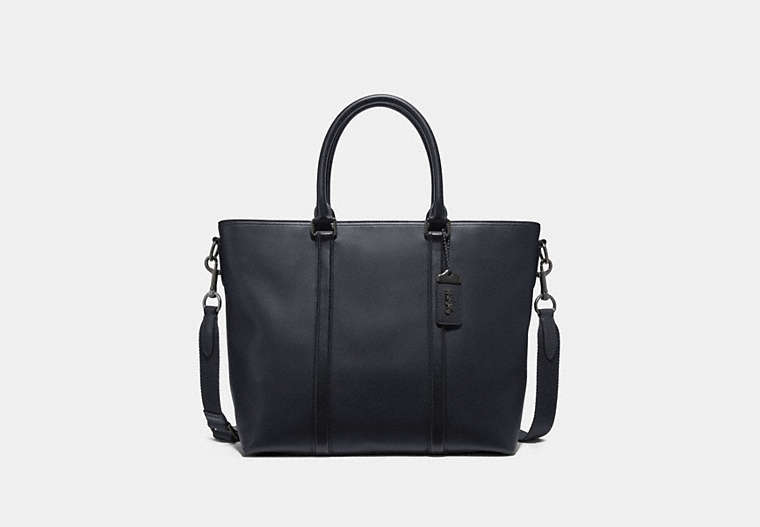COACH®,METROPOLITAN TOTE,Leather,X-Large,Midnight Navy/Black Copper,Front View