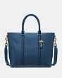 COACH®,METROPOLITAN TOTE,Leather,X-Large,Brass/Marina,Front View