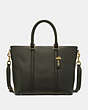 COACH®,METROPOLITAN TOTE,Leather,X-Large,Brass/Pine,Front View