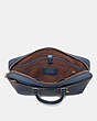 COACH®,METROPOLITAN SLIM BRIEF,Smooth Leather,Medium,Brass/Marina,Inside View,Top View