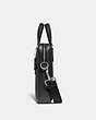 COACH®,KENNEDY BRIEF,Pebble Leather,Medium,Silver/Black,Angle View