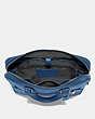 COACH®,KENNEDY BRIEF,Pebble Leather,Medium,True Blue/Silver,Inside View,Top View