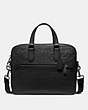 COACH®,KENNEDY BRIEF IN SIGNATURE LEATHER,Leather,Medium,Black Antique Nickel/Black,Front View